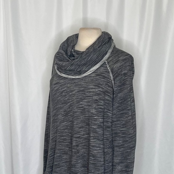 FREE PEOPLE FP Beach Cacoon Cowl Neck Knit Top Gray Space Dye X-Small Small - Picture 8 of 15